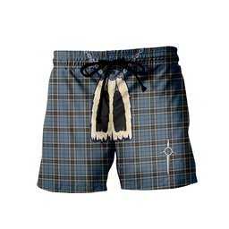ScotsTee Shop Scottish Thomson Men's Highland Kilt Sporran Tartan Shorts