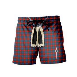 ScotsTee Shop Scottish Mar Men's Highland Kilt Sporran Tartan Shorts