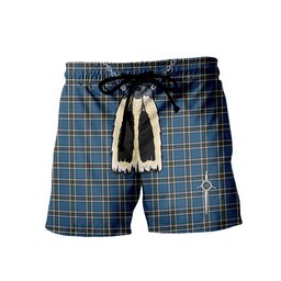 ScotsTee Shop Scottish Thomson Dress Blue Men's Highland Kilt Sporran Tartan Shorts