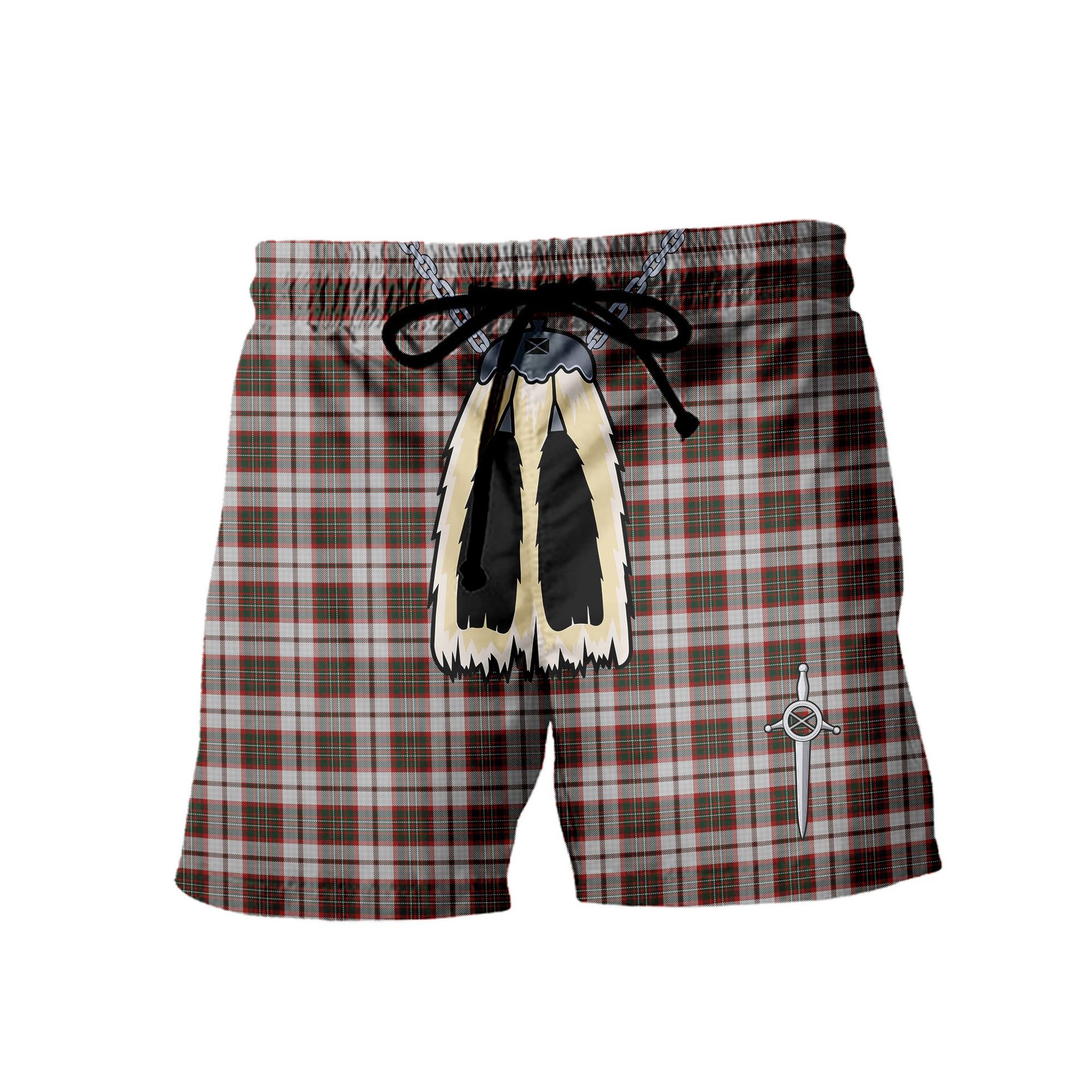 ScotsTee Shop Scottish Scott Dress Men's Highland Kilt Sporran Tartan Shorts