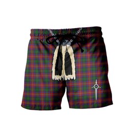 ScotsTee Shop Scottish Rattray of Lude Men's Highland Kilt Sporran Tartan Shorts