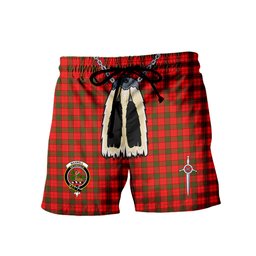 ScotsTee Shop Scottish Maxwell Modern Clan Crest Men's Highland Kilt Sporran Tartan Shorts