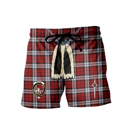 ScotsTee Shop Scottish Brodie Dress Clan Crest Men's Highland Kilt Sporran Tartan Shorts