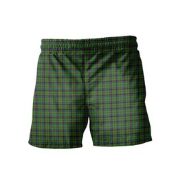 ScotsTee Shop Scottish Stevenson Green Clan Crest Men's Highland Kilt Sporran Tartan Shorts