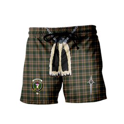 ScotsTee Shop Scottish Buchanan Hunting SC Clan Crest Men's Highland Kilt Sporran Tartan Shorts