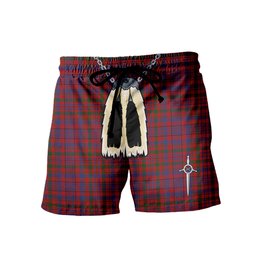 ScotsTee Shop Scottish Murray of Tullibardine Men's Highland Kilt Sporran Tartan Shorts