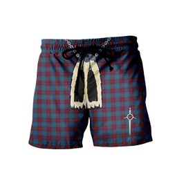 ScotsTee Shop Scottish Reagan Men's Highland Kilt Sporran Tartan Shorts