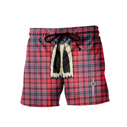 ScotsTee Shop Scottish Straiton Men's Highland Kilt Sporran Tartan Shorts