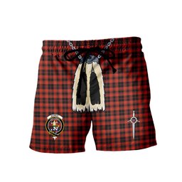 ScotsTee Shop Scottish Murray of Ochtertyre Ancient Clan Crest Men's Highland Kilt Sporran Tartan Shorts