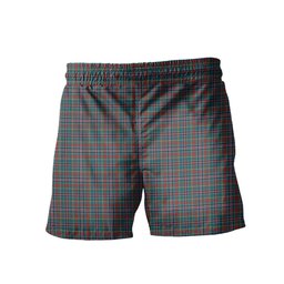 ScotsTee Shop Scottish Russell Old Modern Clan Crest Men's Highland Kilt Sporran Tartan Shorts