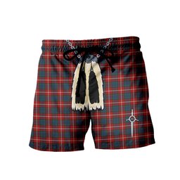 ScotsTee Shop Scottish Nicolson of Lewis Men's Highland Kilt Sporran Tartan Shorts
