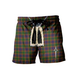 ScotsTee Shop Scottish Stevenson Old Men's Highland Kilt Sporran Tartan Shorts