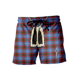 ScotsTee Shop Scottish Pennycook Men's Highland Kilt Sporran Tartan Shorts