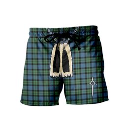 ScotsTee Shop Scottish McCoy Ancient Men's Highland Kilt Sporran Tartan Shorts