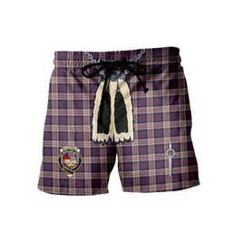 ScotsTee Shop Scottish MacDonald Pattern of Plaids Clan Crest Men's Highland Kilt Sporran Tartan Shorts