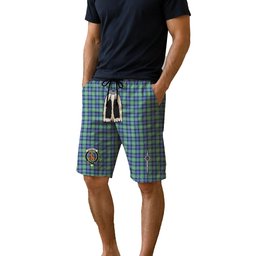 ScotsTee Shop Scottish Sutherland Ancient Clan Crest Men's Highland Kilt Sporran Tartan Shorts