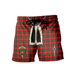 ScotsTee Shop Scottish Somerville Sc Clan Crest Men's Highland Kilt Sporran Tartan Shorts