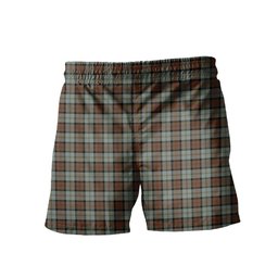 ScotsTee Shop Scottish MacLeod Of Harris Weathered Clan Crest Men's Highland Kilt Sporran Tartan Shorts