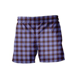 ScotsTee Shop Scottish Rutherford SC Clan Crest Men's Highland Kilt Sporran Tartan Shorts