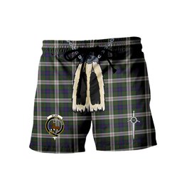 ScotsTee Shop Scottish Blair Dress Clan Crest Men's Highland Kilt Sporran Tartan Shorts
