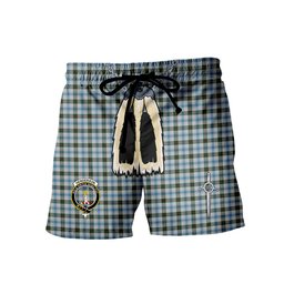 ScotsTee Shop Scottish Henderson Dress Clan Crest Men's Highland Kilt Sporran Tartan Shorts