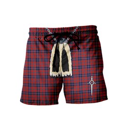 ScotsTee Shop Scottish Wishart Dress Men's Highland Kilt Sporran Tartan Shorts