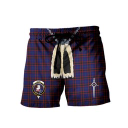 ScotsTee Shop Scottish Hume Modern Clan Crest Men's Highland Kilt Sporran Tartan Shorts