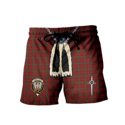 ScotsTee Shop Scottish Carruthers Clan Crest Men's Highland Kilt Sporran Tartan Shorts