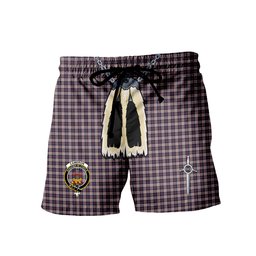 ScotsTee Shop Scottish Cameron of Erracht Dress Clan Crest Men's Highland Kilt Sporran Tartan Shorts