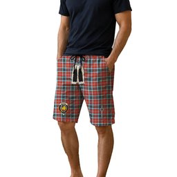 ScotsTee Shop Scottish MacTavish Ancient Clan Crest Men's Highland Kilt Sporran Tartan Shorts