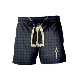 ScotsTee Shop Scottish MacTaggart Men's Highland Kilt Sporran Tartan Shorts