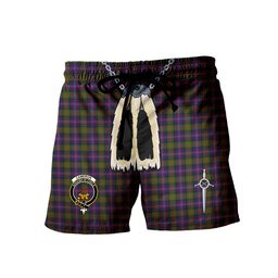 ScotsTee Shop Scottish Cameron of Erracht Modern Clan Crest Men's Highland Kilt Sporran Tartan Shorts