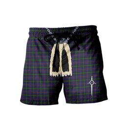 ScotsTee Shop Scottish McClafferty Men's Highland Kilt Sporran Tartan Shorts