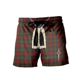 ScotsTee Shop Scottish Oliver Dress Red Men's Highland Kilt Sporran Tartan Shorts