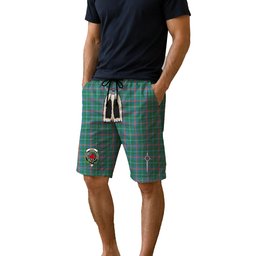 ScotsTee Shop Scottish Young Ancient Clan Clan Crest Men's Highland Kilt Sporran Tartan Shorts