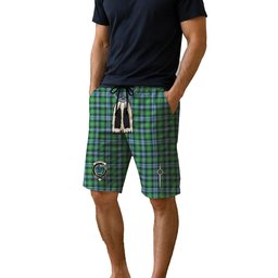 ScotsTee Shop Scottish Arbuthnot Ancient Clan Crest Men's Highland Kilt Sporran Tartan Shorts