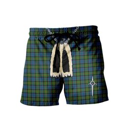 ScotsTee Shop Scottish Newlands Men's Highland Kilt Sporran Tartan Shorts