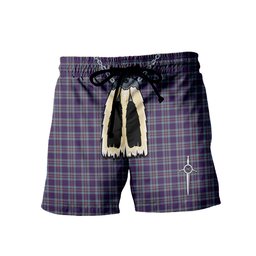ScotsTee Shop Scottish RCAF Men's Highland Kilt Sporran Tartan Shorts