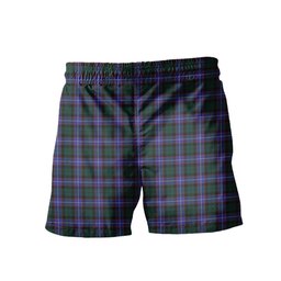 ScotsTee Shop Scottish Guthrie Modern Clan Crest Men's Highland Kilt Sporran Tartan Shorts