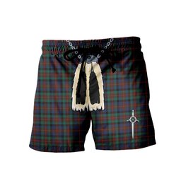 ScotsTee Shop Scottish Tennant Modern Men's Highland Kilt Sporran Tartan Shorts