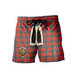ScotsTee Shop Scottish Sinclair Ancient Clan Crest Men's Highland Kilt Sporran Tartan Shorts