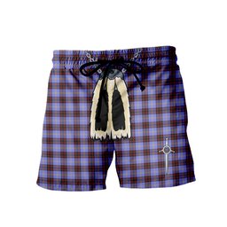 ScotsTee Shop Scottish Rutherford SC Men's Highland Kilt Sporran Tartan Shorts