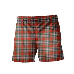 ScotsTee Shop Scottish McFarland Red Ancient Men's Highland Kilt Sporran Tartan Shorts