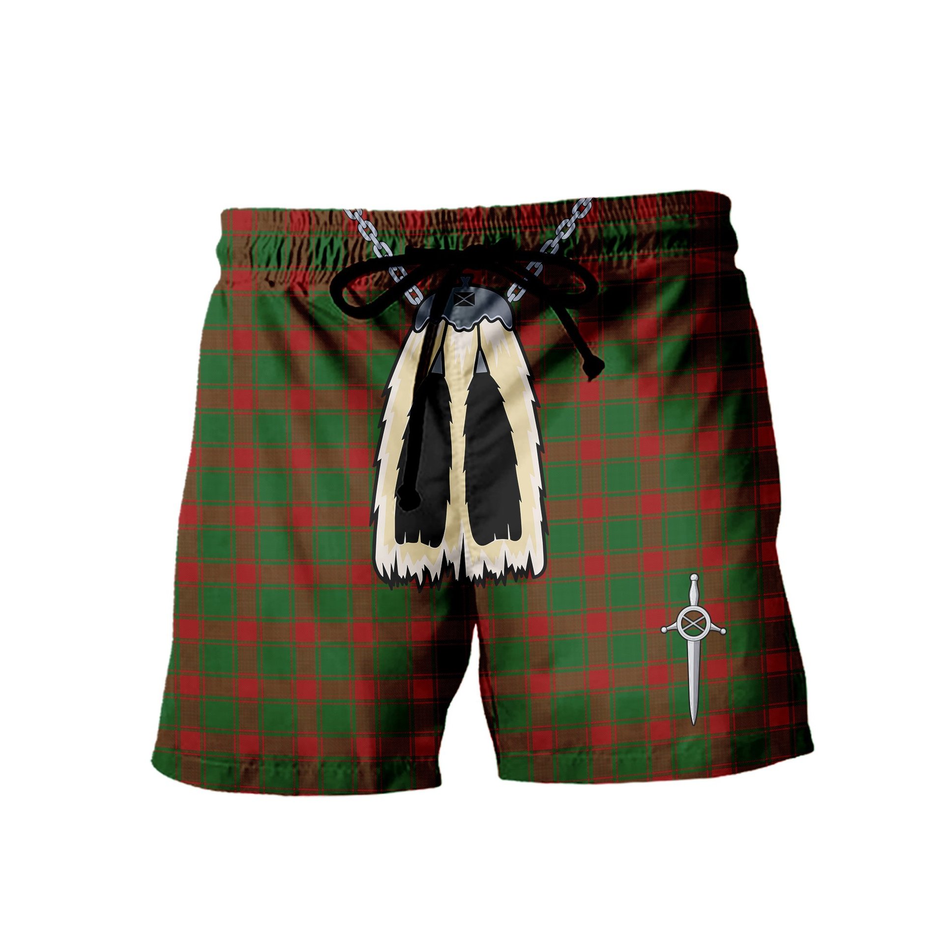 ScotsTee Shop Scottish Middleton Men's Highland Kilt Sporran Tartan Shorts