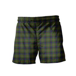 ScotsTee Shop Scottish Reid Green Men's Highland Kilt Sporran Tartan Shorts