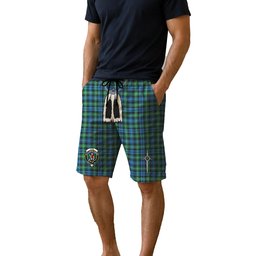 ScotsTee Shop Scottish Lyon SC Clan Crest Men's Highland Kilt Sporran Tartan Shorts