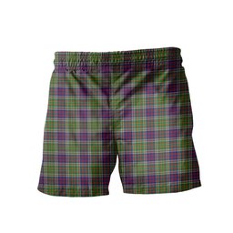 ScotsTee Shop Scottish Bowie Modern Clan Crest Men's Highland Kilt Sporran Tartan Shorts
