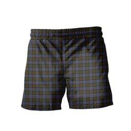 ScotsTee Shop Scottish Bowie Clan Crest Men's Highland Kilt Sporran Tartan Shorts