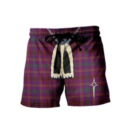 ScotsTee Shop Scottish McCall (Caithness) Men's Highland Kilt Sporran Tartan Shorts