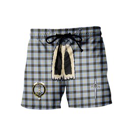 ScotsTee Shop Scottish Bell of the Borders SC Clan Crest Men's Highland Kilt Sporran Tartan Shorts